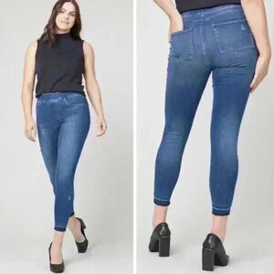 Spanx Distressed Skinny Ankle Jeans Medium